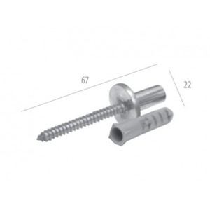 1013F - PINO DE INOX P/ DOBRADIÇA  INFERIOR