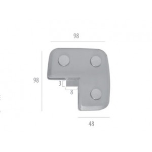 1315 - SUPORTE  PARA  UNIAO DE 2-3 VD COM  BATD. NAT